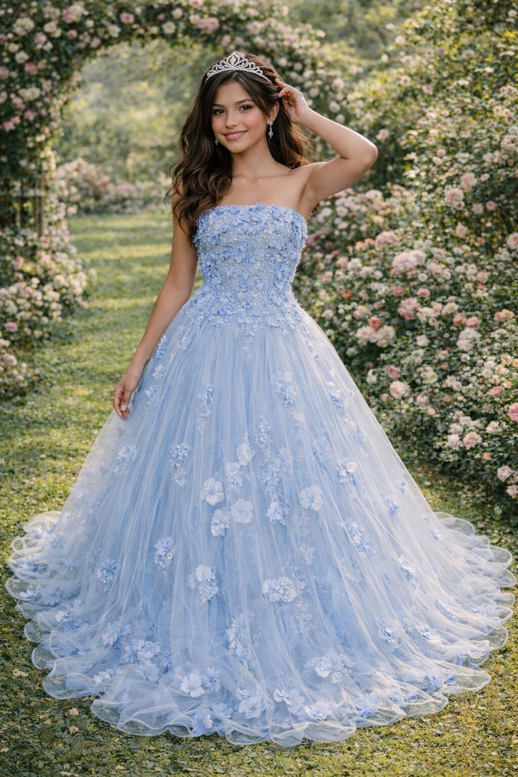 Vestido azul princesa